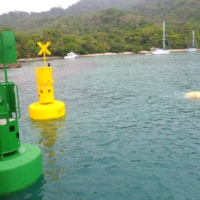 Navigation buoys in Colombia