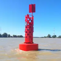 La Autoridad Portuaria de Sevilla y Almarin renuevan las señales marítimas  en la desembocadura del Guadalquivir
