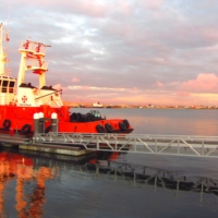 Nuevo muelle flotante de la rampa RO-RO en el Puerto de Aveiro